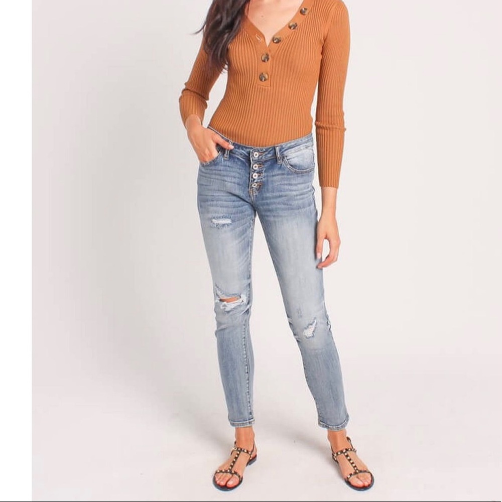 Kan Can distressed Skinny Jean